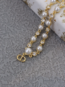 Dior Crystal CD Pearls Necklaces