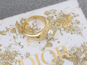 Dior Crystals D Fusion Rings Gold