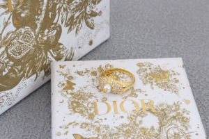 Dior Crystals D Fusion Rings Gold