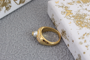 Dior Crystals D Fusion Rings Gold