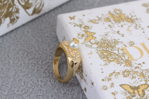 Dior Crystals D Fusion Rings Gold