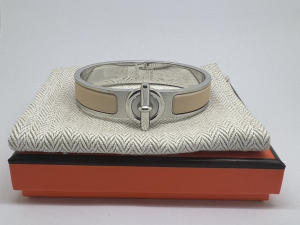 Hermes Mens Clic Glenan Bracelets Beige