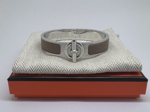 Hermes Mens Clic Glenan Bracelets Grey