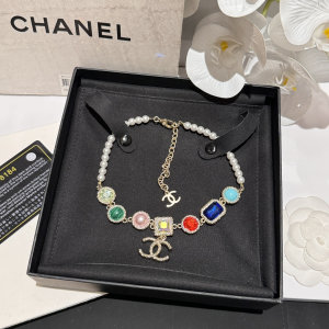 Chanel CC Pearls Choker Necklaces