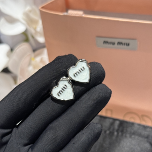 Miu Miu Logo Heart Earrings