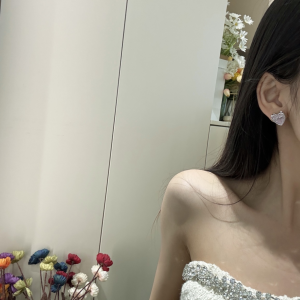 Miu Miu Logo Heart Earrings