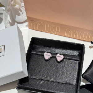 Miu Miu Logo Heart Earrings