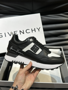 Givenchy GIV 1 Leather and Nylon Sneakers Black White Givenchy GIV 1 Leather and Nylon Sneakers Black White