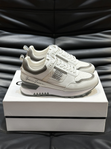 Givenchy GIV 1 Leather and Nylon Sneakers White Grey Givenchy GIV 1 Leather and Nylon Sneakers White Grey