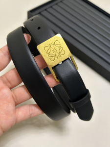 Loewe Amazona Leather Belt Black 25MM