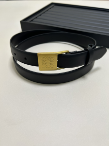 Loewe Amazona Leather Belt Black 25MM