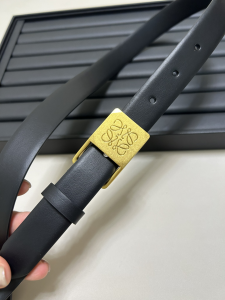 Loewe Amazona Leather Belt Black 25MM