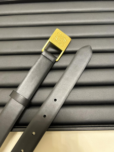 Loewe Amazona Leather Belt Black 25MM