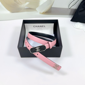 Chanel CC Logo Pink Leather Belt 20MM