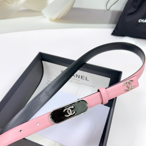 Chanel CC Logo Pink Leather Belt 20MM