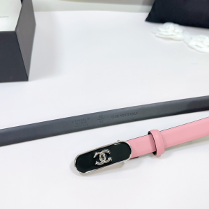 Chanel CC Logo Pink Leather Belt 20MM