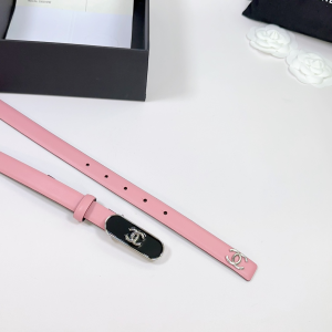 Chanel CC Logo Pink Leather Belt 20MM
