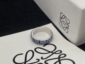 Loewe Thin Pave Rings with Crystals