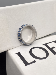 Loewe Thin Pave Rings with Crystals