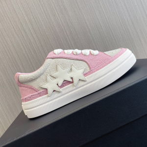 Amiri Sunset Skate Low Top Suede Leather Sneakers Grey Pink Amiri Sunset Skate Low Top Suede Leather Sneakers Grey Pink