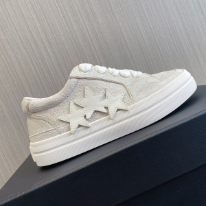 Amiri Sunset Skate Low Top Suede Leather Sneakers Off White Amiri Sunset Skate Low Top Suede Leather Sneakers Off White