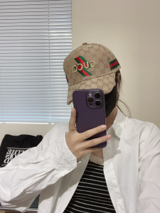 Gucci Beige GG Canvas Baseball Cap Hat