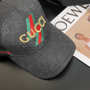 Gucci Black GG Canvas Baseball Cap Hat