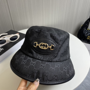Gucci Black GG Canvas Bucket Cap Hat