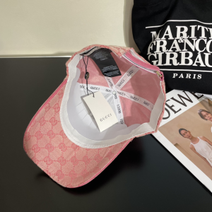 Gucci Pink GG Canvas Baseball Cap Hat