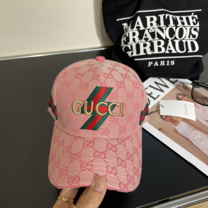 Gucci Pink GG Canvas Baseball Cap Hat