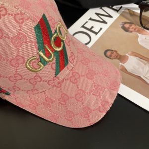 Gucci Pink GG Canvas Baseball Cap Hat