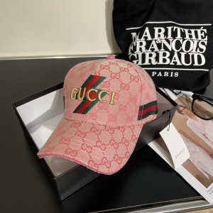 Gucci Pink GG Canvas Baseball Cap Hat