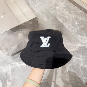 Louis Vuitton LV Black Fabric Bucket Hat