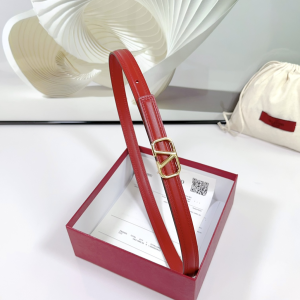 Valentino Vlogo Leather Belt Red 20MM