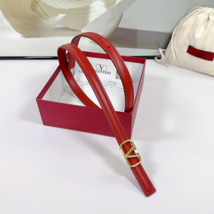 Valentino Vlogo Leather Belt Red 20MM