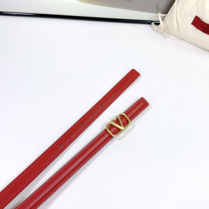 Valentino Vlogo Leather Belt Red 20MM