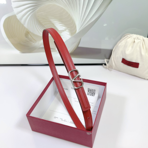 Valentino Vlogo Leather Belt Red 20MM