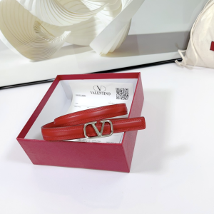Valentino Vlogo Leather Belt Red 20MM