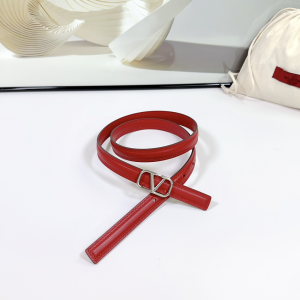 Valentino Vlogo Leather Belt Red 20MM