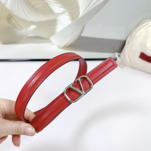 Valentino Vlogo Leather Belt Red 20MM