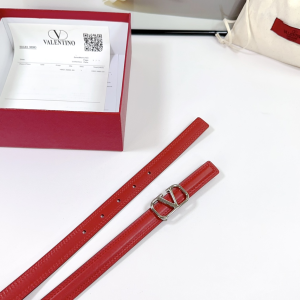 Valentino Vlogo Leather Belt Red 20MM