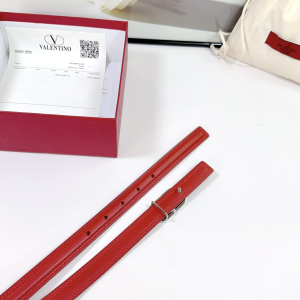 Valentino Vlogo Leather Belt Red 20MM