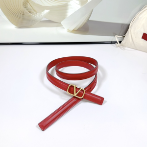 Valentino Vlogo Leather Belt Red 20MM