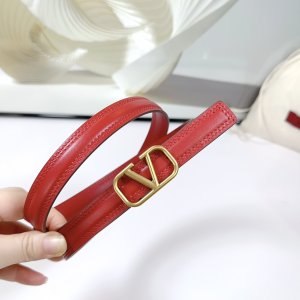Valentino Vlogo Leather Belt Red 20MM