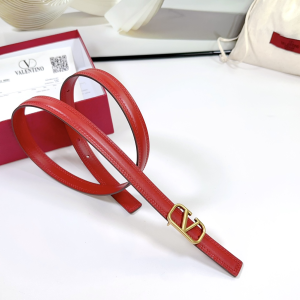 Valentino Vlogo Leather Belt Red 20MM