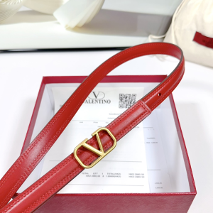 Valentino Vlogo Leather Belt Red 20MM
