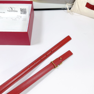 Valentino Vlogo Leather Belt Red 20MM
