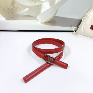 Valentino Vlogo Leather Belt Red 20MM