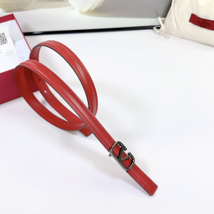 Valentino Vlogo Leather Belt Red 20MM