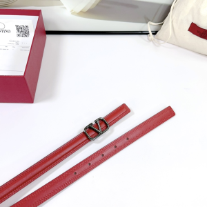Valentino Vlogo Leather Belt Red 20MM